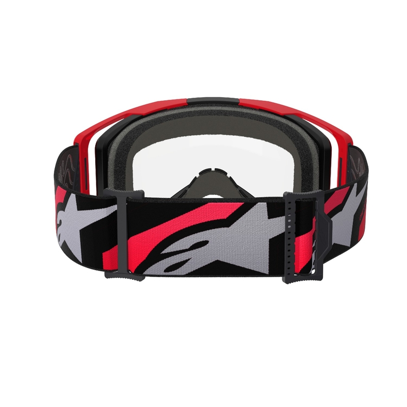 Lunettes de motocross Alpinestars Vision 8 Luar rouge et noir avec écran transparent