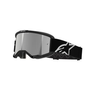 Lunettes de motocross Alpinestars Vision 5 Corp noires avec lentilles argentées miroitées