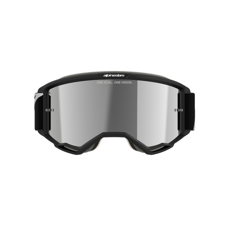 Lunettes de motocross Alpinestars Vision 5 Corp noires avec lentilles argentées miroitées