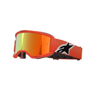 Lunettes de motocross Alpinestars Vision 5 Corp orange avec lentilles rouges miroitées