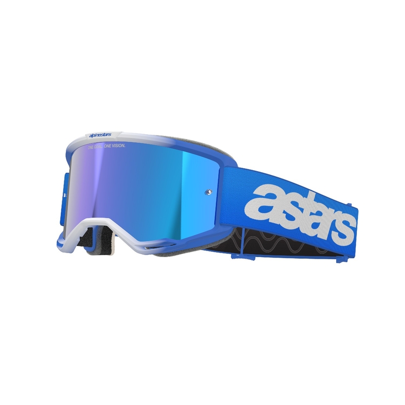 Lunettes de motocross Alpinestars Vision 5 Blaze bleu avec lentille bleue réfléchissante