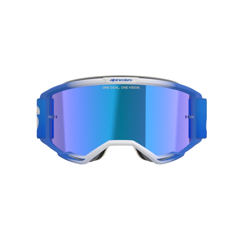 Lunettes de motocross Alpinestars Vision 5 Blaze bleu avec lentille bleue réfléchissante