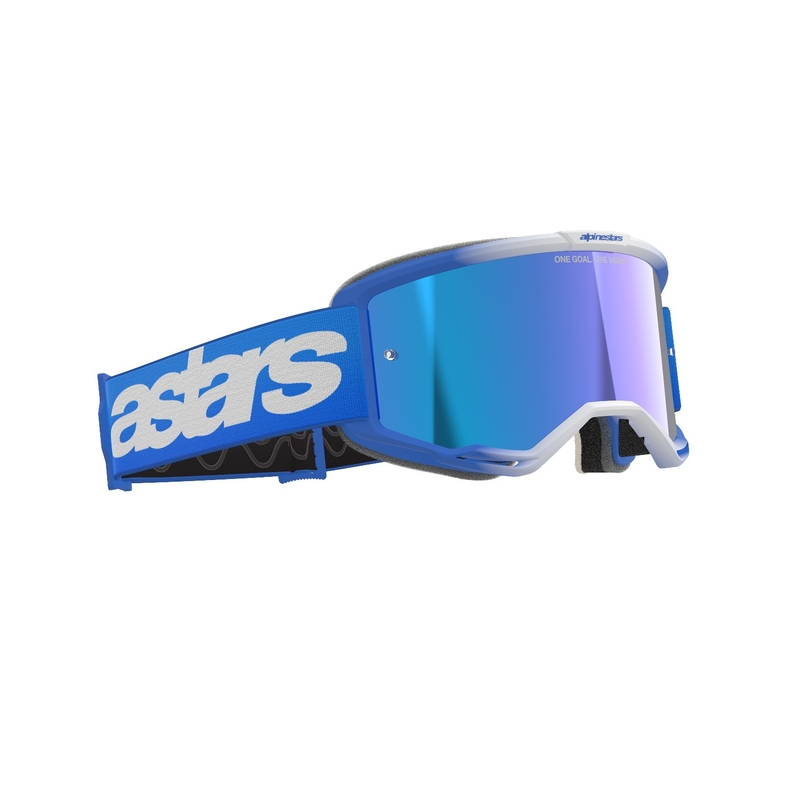 Lunettes de motocross Alpinestars Vision 5 Blaze bleu avec lentille bleue réfléchissante