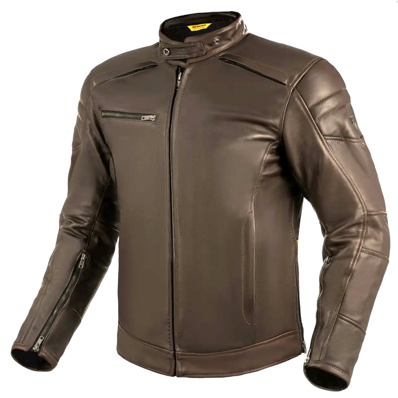 Veste de moto en cuir Shima Hunter+ 2.0 marron