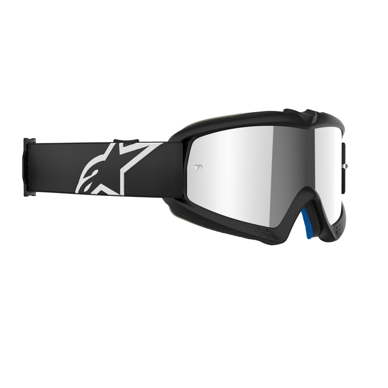 Alpinestars Vision Youth Corp kids motocross goggles black with mirrored silver lens