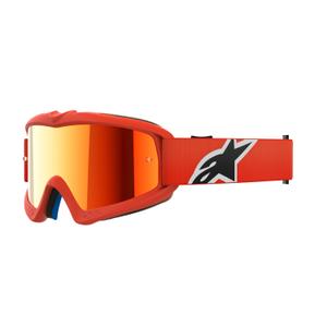 Alpinestars Vision Youth Corp kids motocross goggles orange with mirrored red lens