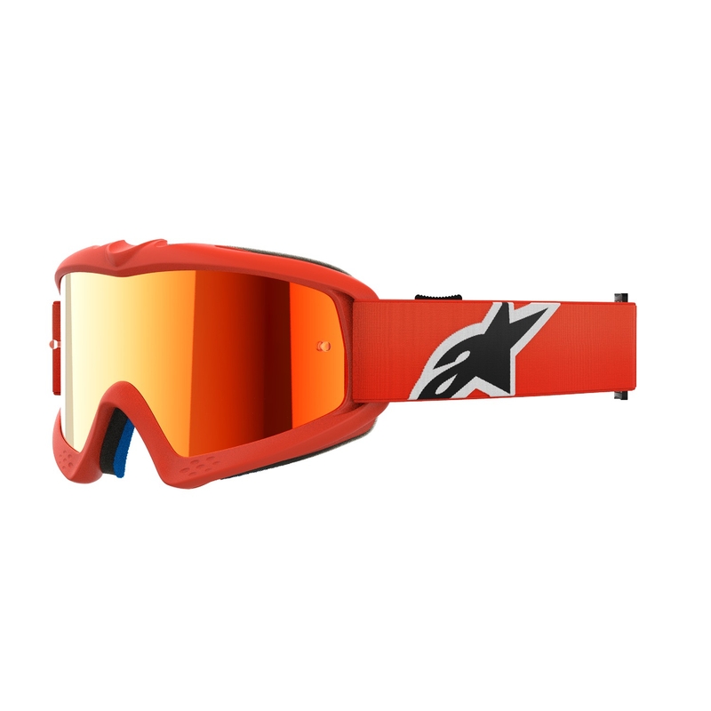Alpinestars Vision Youth Corp kids motocross goggles orange with mirrored red lens