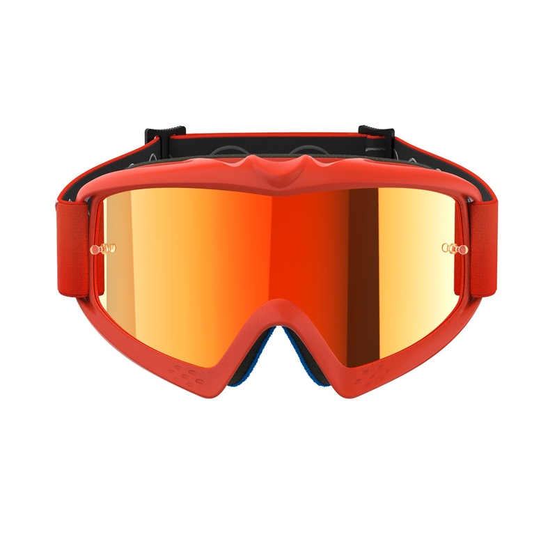 Alpinestars Vision Youth Corp kids motocross goggles orange with mirrored red lens