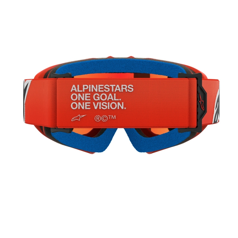 Alpinestars Vision Youth Corp kids motocross goggles orange with mirrored red lens