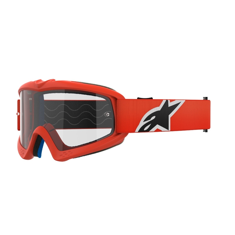 Alpinestars Vision Youth Corp kids motocross goggles orange with clear lens