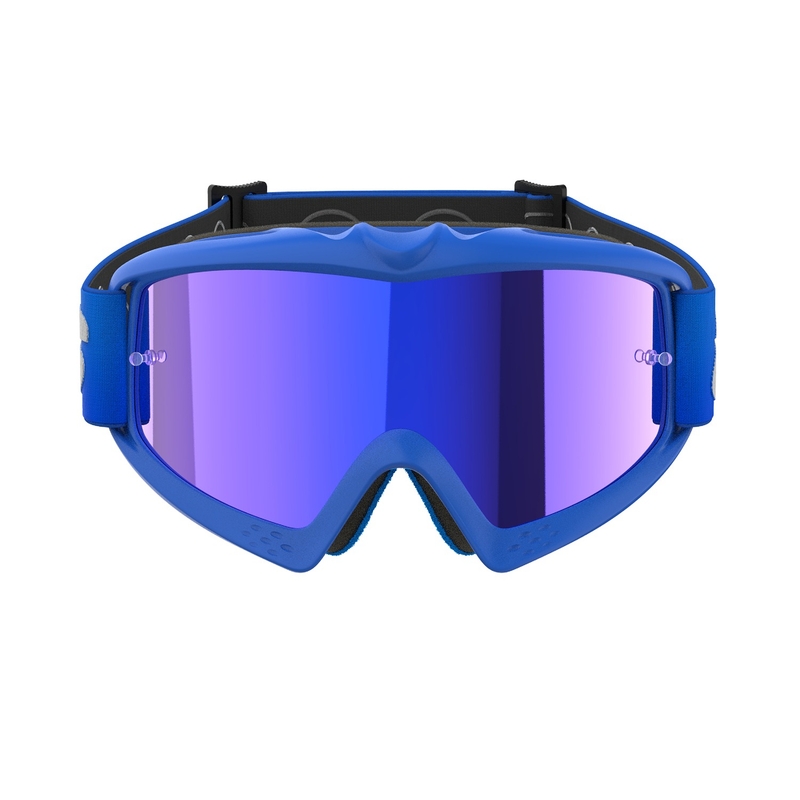 Alpinestars Vision Youth Blaze Blue Kids Motocross Goggles with Mirrored Blue Lens (Lunettes de Motocross pour Enfants Blaze Bleu avec Oculaire Bleu Miroir)