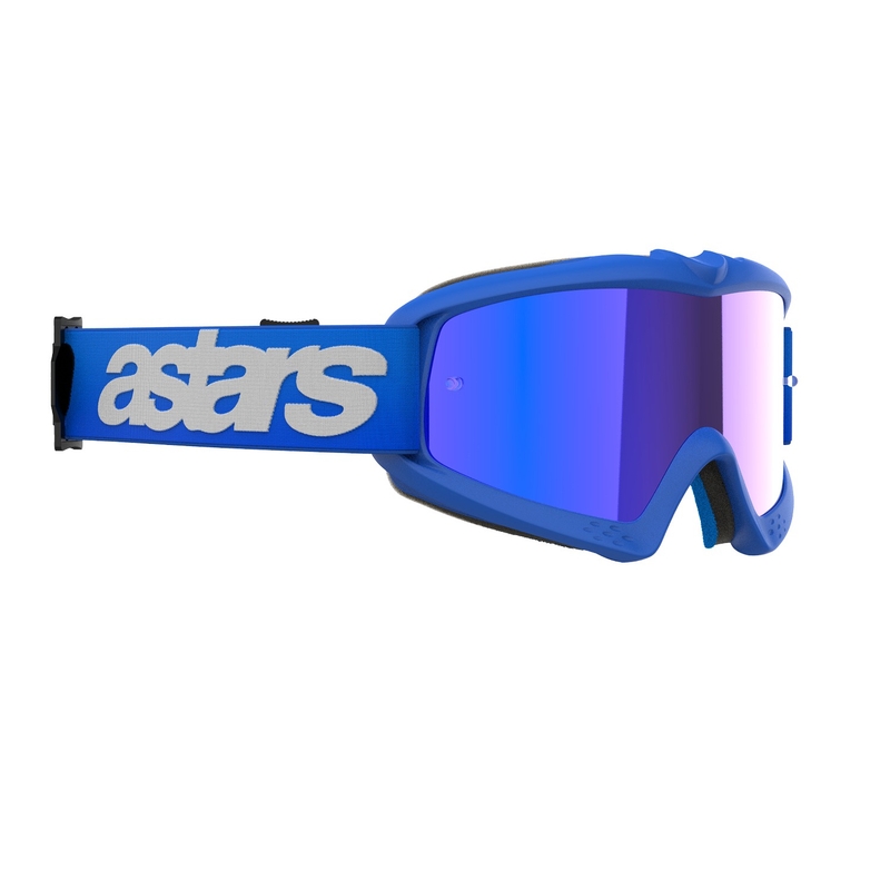 Alpinestars Vision Youth Blaze Blue Kids Motocross Goggles with Mirrored Blue Lens (Lunettes de Motocross pour Enfants Blaze Bleu avec Oculaire Bleu Miroir)
