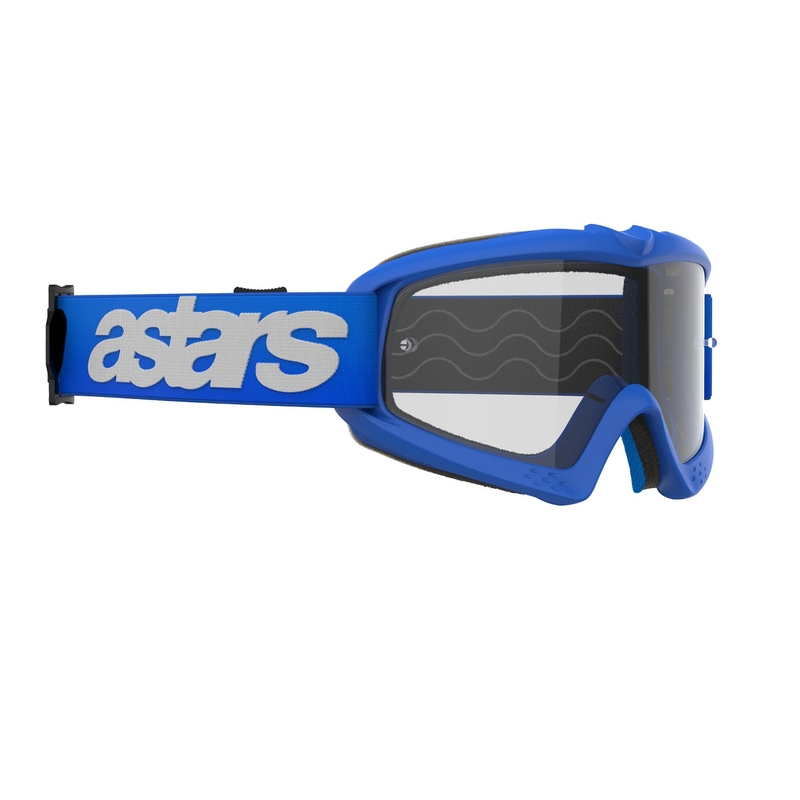 Lunettes de motocross Alpinestars Vision Youth Blaze bleu pour enfants avec lentille transparente