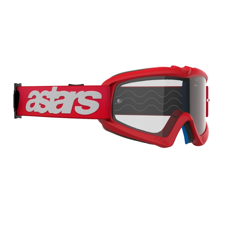 Lunettes de motocross Alpinestars Vision Youth Blaze rouge pour enfants avec lentille claire
