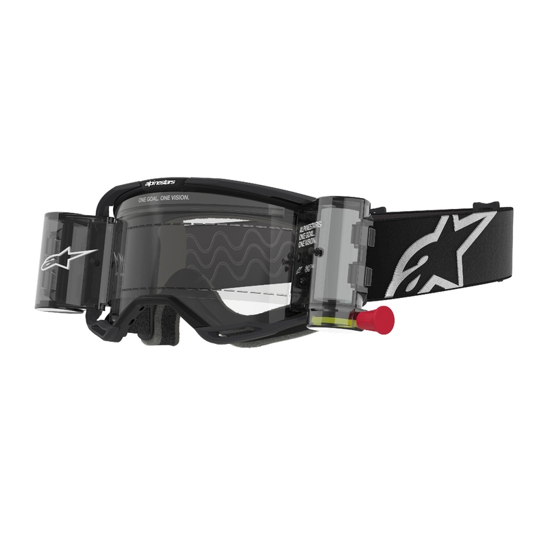Alpinestars Vision 8 Corp ROLL-OFF Lunettes de Motocross à large vision noir avec lentille claire