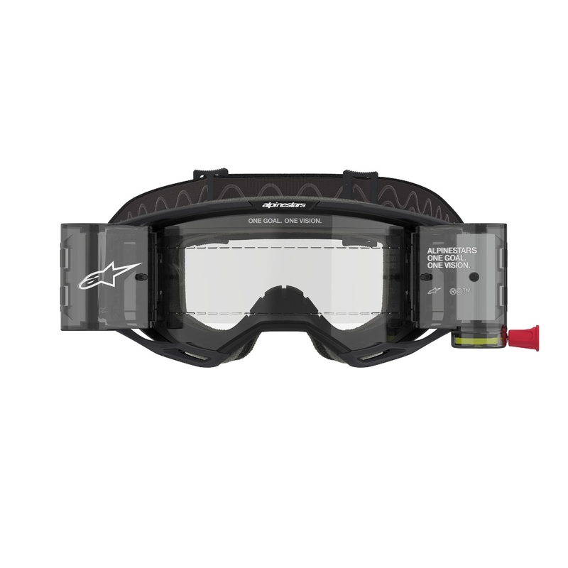 Alpinestars Vision 8 Corp ROLL-OFF Lunettes de Motocross à large vision noir avec lentille claire