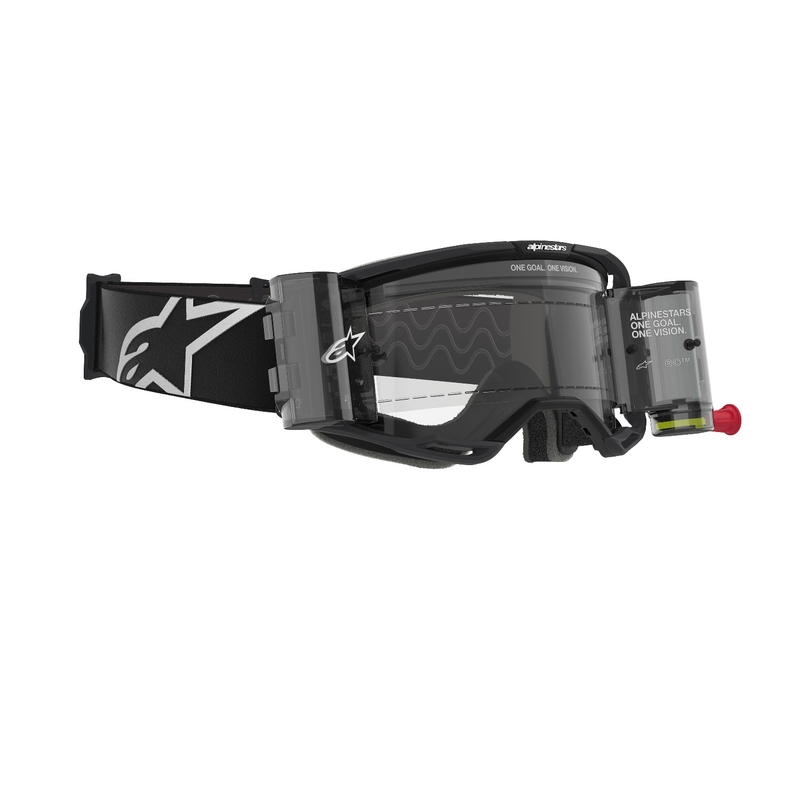 Alpinestars Vision 8 Corp ROLL-OFF Lunettes de Motocross à large vision noir avec lentille claire