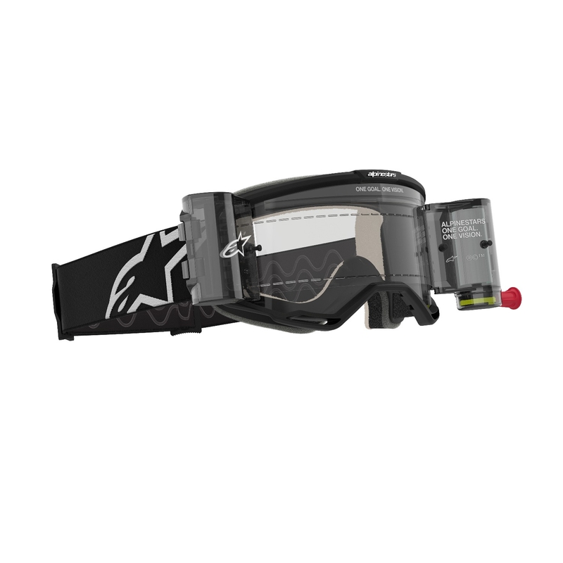 Alpinestars Vision 5 Corp ROLL-OFF Lunettes de Motocross à large vision noir avec lentille claire