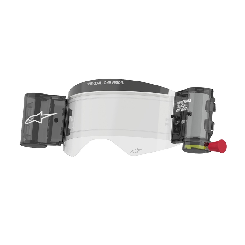 Jeu de remplacement Alpinestars Roll-Off Wide Vision pour lunettes Supertech plexiglas clair avec picots pour les glissières d'arrachage
