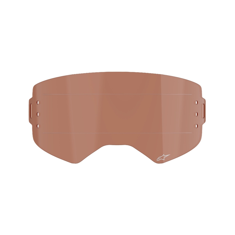 Plexi pour lunettes Alpinestars Supertech pour système roll-off orange-brown afterburn