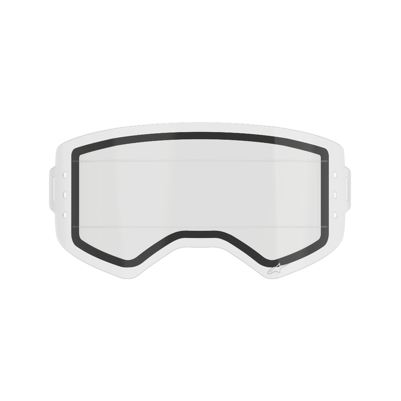 Lentille de masque Alpinestars Supertech avec double antibuée pour système roll-off transparent