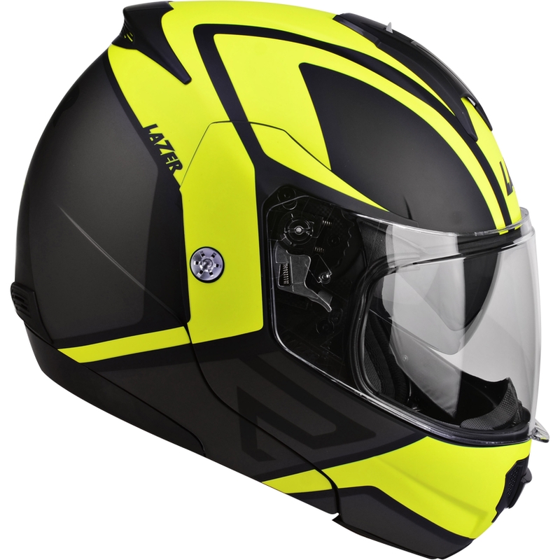 Vyklápécí pŕilba na motorku Lazer Lugano Z-Generation černo-fluo žlutá