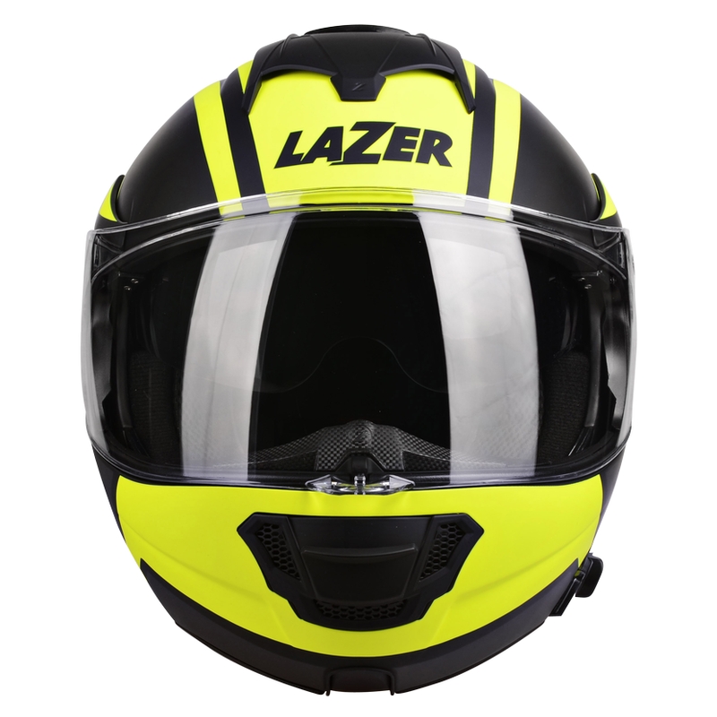 Vyklápécí pŕilba na motorku Lazer Lugano Z-Generation černo-fluo žlutá