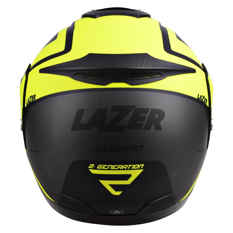 Vyklápécí pŕilba na motorku Lazer Lugano Z-Generation černo-fluo žlutá