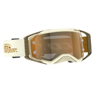 Lunettes de moto-cross SCOTT Prospect PRO Circuit AMP beige-marron avec plexi doré