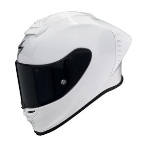 Casque moto intégral Scorpion EXO-R1 EVO AIR FIM Racing #1 Solid Pearl White