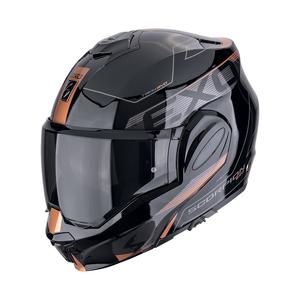 Casque moto pliable Scorpion EXO-TECH EVO TRAVELLER noir-cuivre