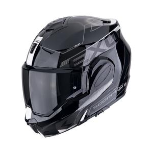 Casque moto pliant Scorpion EXO-TECH EVO TRAVELLER noir et blanc