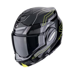 Casque moto pliable Scorpion EXO-TECH EVO CONQUER noir-jaune fluo
