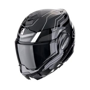 Casque moto pliable Scorpion EXO-TECH EVO CONQUER noir et blanc