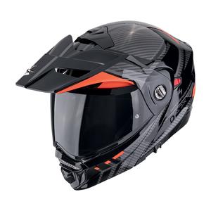 Casque de moto retournable Scorpion ADX-2 LEWIS noir-rouge