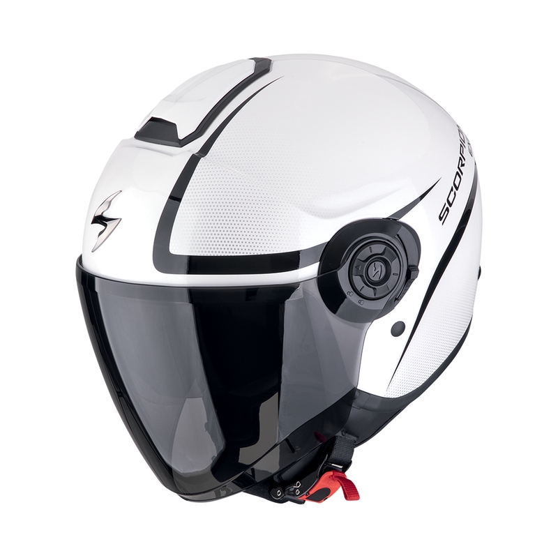 Casque moto ouvert Scorpion EXO-CITY II INTERCITY blanc-noir soldes
