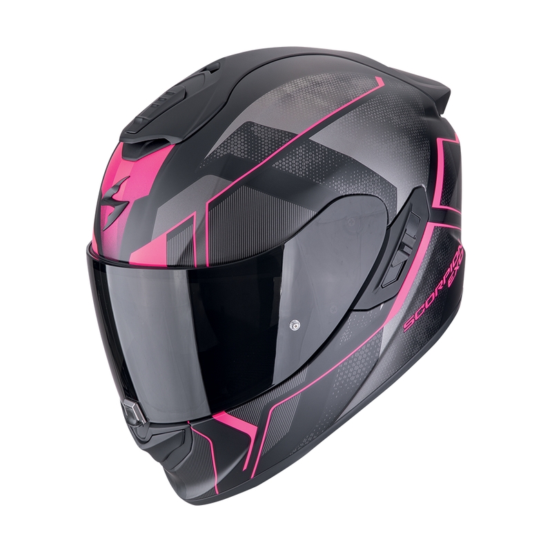 Casque moto intégral Scorpion EXO-1400 EVO II AIR INTENSIO noir mat-rose soldes