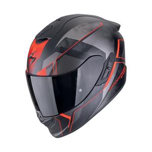 Casque moto intégral Scorpion EXO-1400 EVO II AIR INTENSIO noir mat-rouge