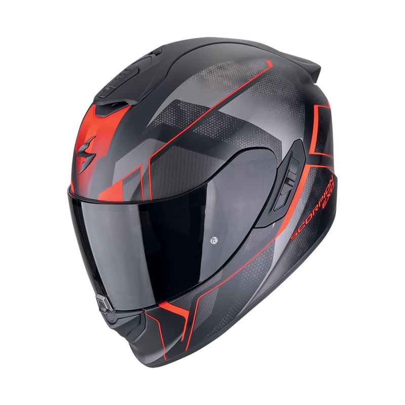 Casque moto intégral Scorpion EXO-1400 EVO II AIR INTENSIO noir mat-rouge soldes