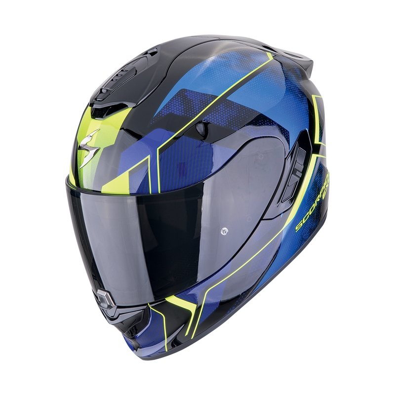 Casque moto intégral Scorpion EXO-1400 EVO II AIR INTENSIO noir-bleu soldes