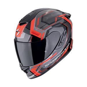 Casque moto intégral Scorpion EXO-1400 EVO II AIR LINART noir-rouge