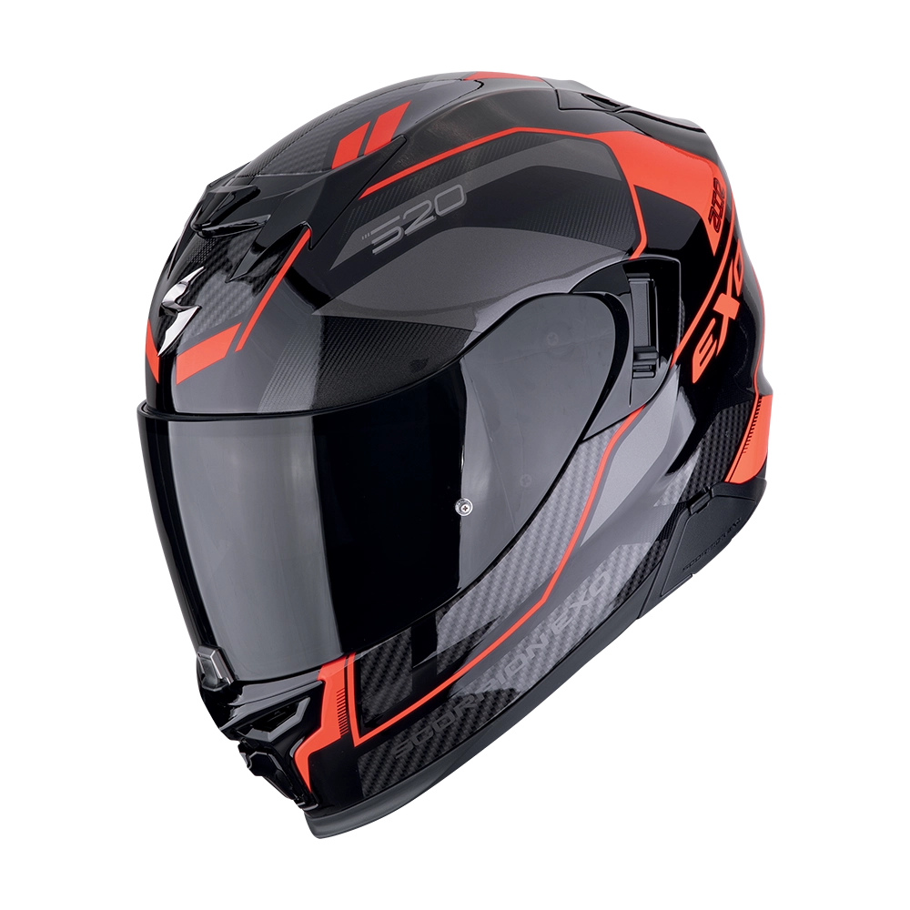 Casque moto intégral Scorpion EXO-520 EVO AIR LENA noir-rouge