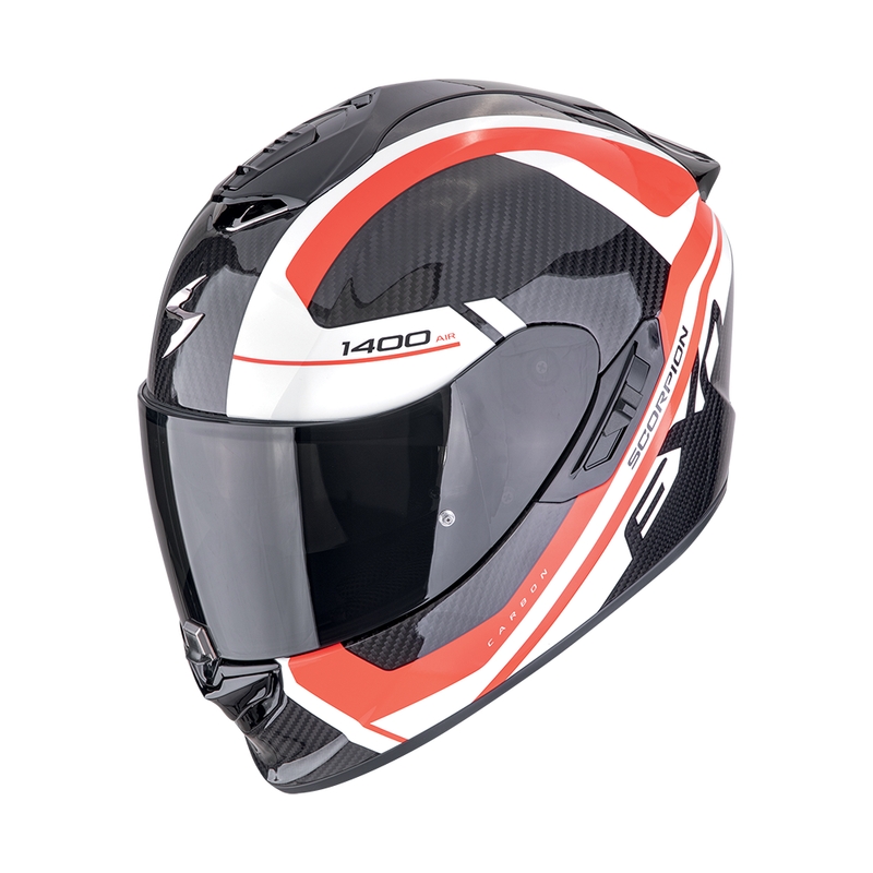 Casque moto intégral Scorpion EXO-1400 EVO II CARBON AIR ENKO noir-rouge-blanc soldes
