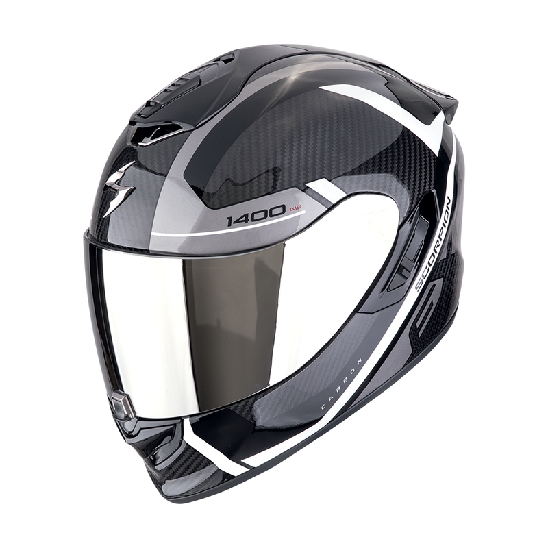 Casque moto intégral Scorpion EXO-1400 EVO II CARBON AIR ENKO noir-argent-blanc