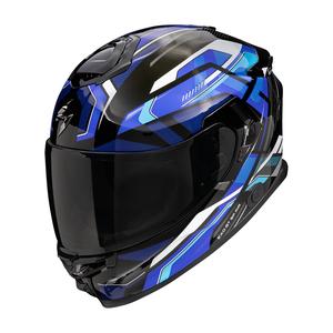Casque moto intégral Scorpion EXO-GT SP Air Augusta noir-gris-bleu