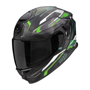 Casque moto intégral Scorpion EXO-GT SP Air Augusta noir-gris-vert