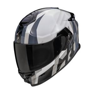 Casque moto intégral Scorpion EXO-GT SP AIR TOURADVEN blanc nacré-argenté