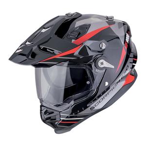 Casque d'enduro Scorpion ADF-9000 Air Feat noir-argent-rouge