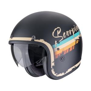 Casque moto ouvert Scorpion Belfast Evo ADONIS noir-beige mat
