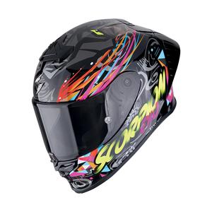 Casque moto intégral Scorpion EXO-R1 EVO II AIR SAVAGE noir-bleu-rose